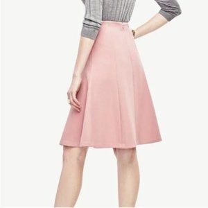 Ann Taylor mauve blush dusty rose A-line skirt with trumpet flare bottom NWOT